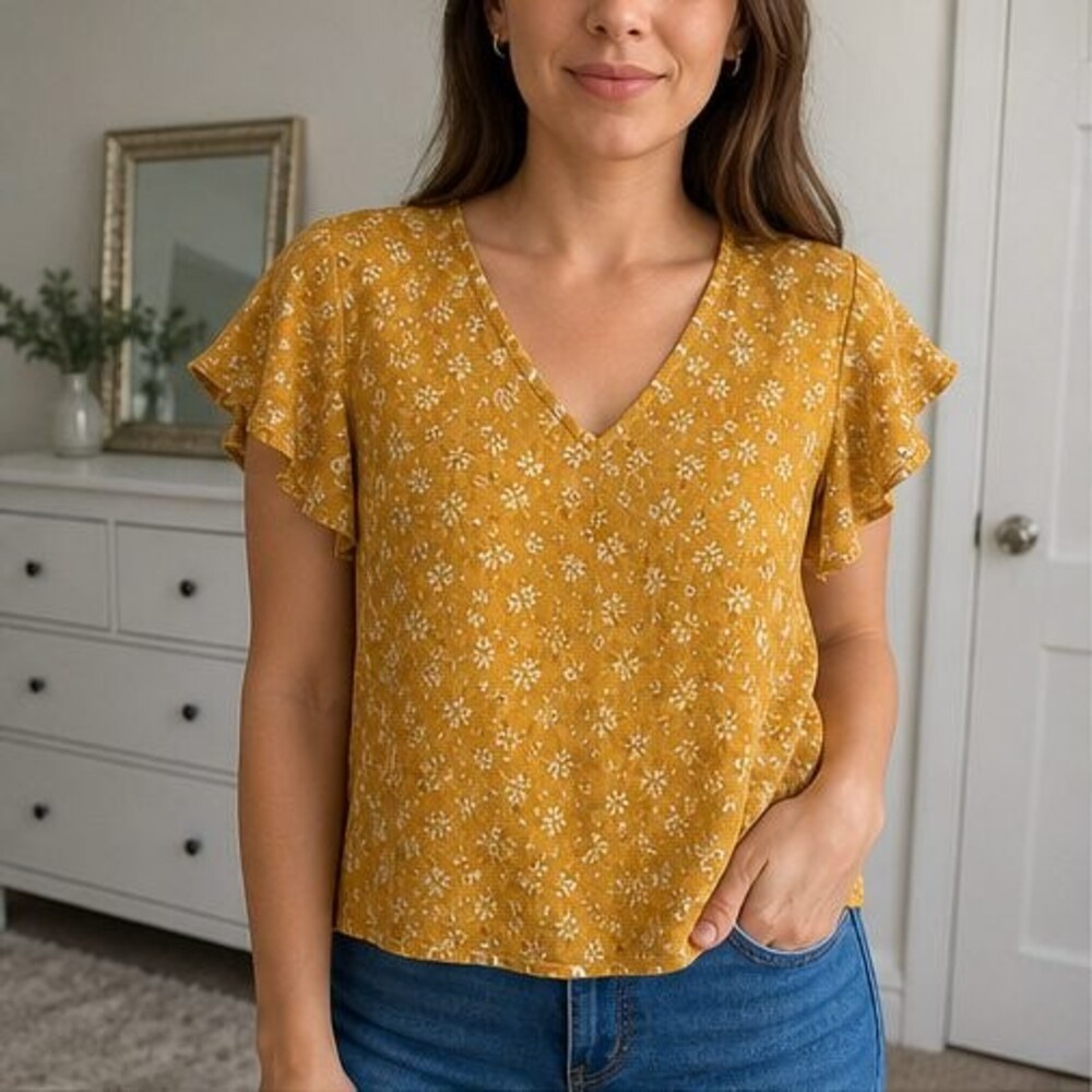 Mauve Button Blouse - Picture 2 of 6